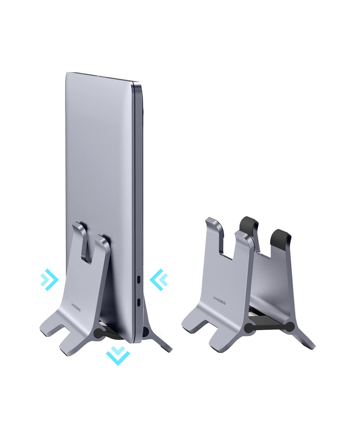 

Hagibis Laptop Vertical Computer Gravity Lock Space PC Adjustable Computer Clamshell Laptop Alloy Stand, Stand, Storage, Holder, Saving, Stand,
