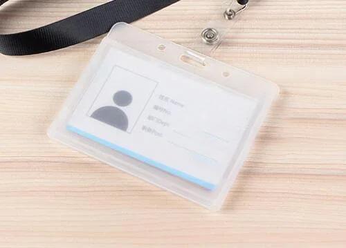 transparent Plastic Doctor Nurse ID Card Sleeve Badge Card Cover Retractable Badge Card Holder cover Protector