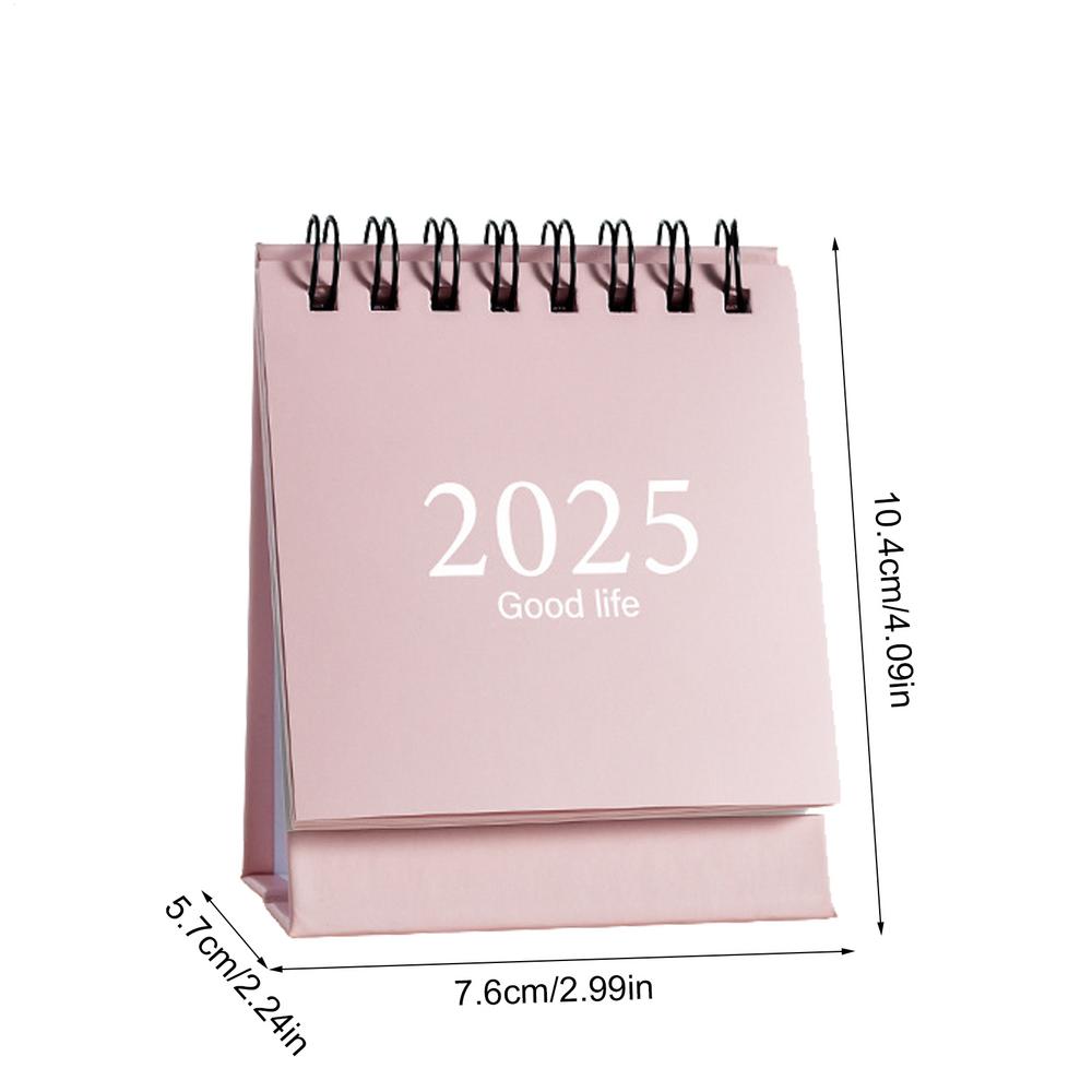 Small Desktop Calendar 2025 Mini simple small desk calendar Double-Sided Standing Flipping Calendar Desktop Decoration