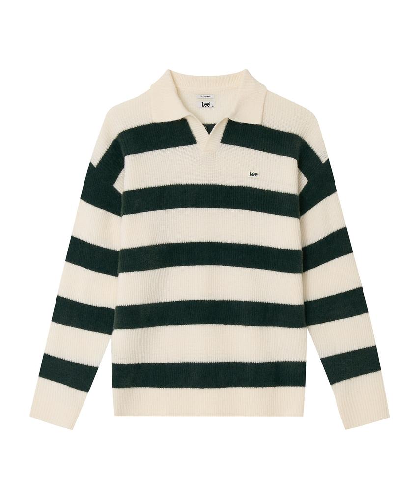 LEE Striped Collar Knit Green