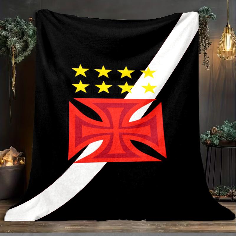 1PC Vasco Football Club Printed Soft Flannel Blanket Throw for Adult Bedroom Living Room Sofa Camping Travel Fan gifts Christmas Gifts