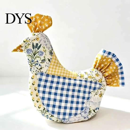 Handmade Chicken Kitchen Decor 2PCS Insulated Oven Mitts, Cute Shape Pot Holders, Heat Resistant Holders Cotton Gloves, for Farmhouse And Baking