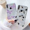 For Huawei Y7 Prime 2019 Y7 Pro 2019 P Smart Z Honor 9X Case Phone Cover Oil Butterfly Flower Heart Clear Bags Fundas Silicone