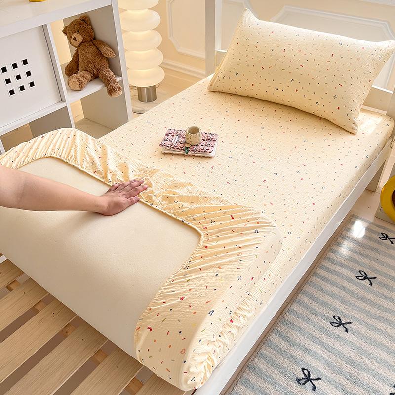 Back-to-school Season Ins Style Fashionable Fitted Sheet Machine Washable Single Student Dormitory Skin-friendly and Comfortable Fitted Sheet