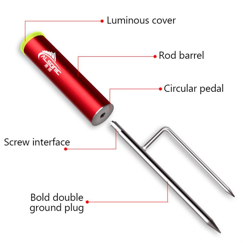 Portable Metal Fishing Rod Holder Bracket Durable Sea Rod Holder Fishing Rod Socket For Ground Insertion Easy To Carry
