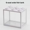 Aquarium Mini Fish Tank Reptile Pet Led Light Box Stackable Aquarium Cylinder Landscape Seaweed For Home Office Decoration