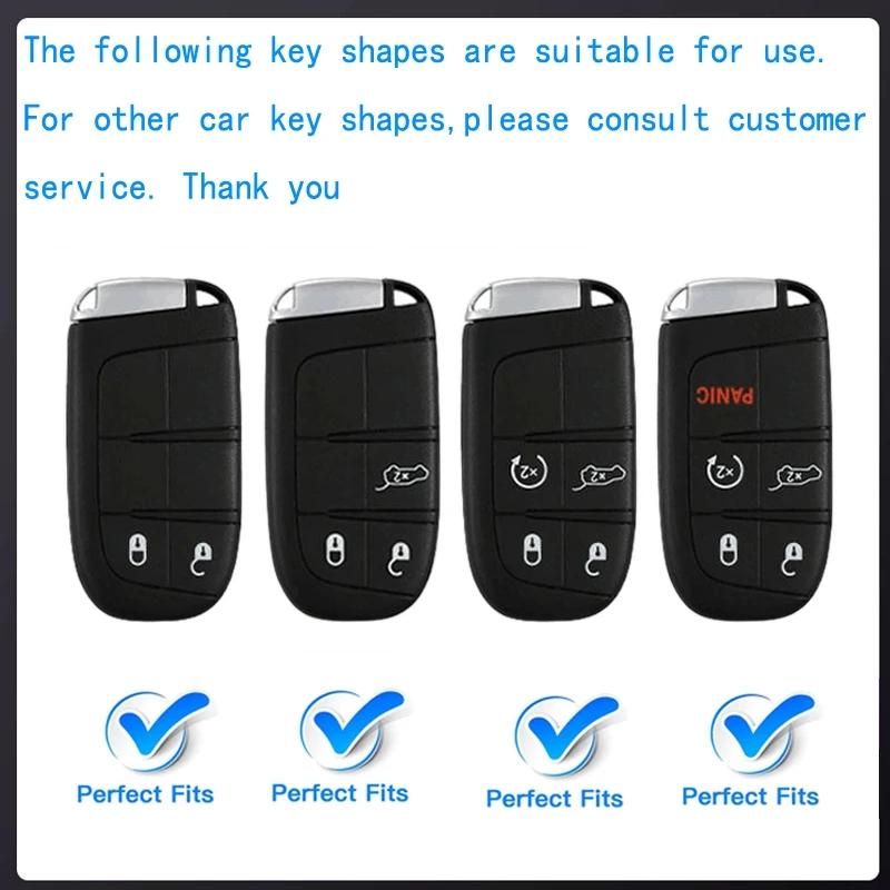 Metal Car Key Cover Case Fob for Jeep Renegade Compass Grand Cherokee for Chrysler 300C Wrangler Dodge Car Accessaries