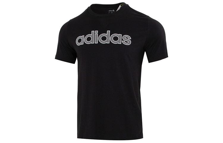 Adidas Neo T Shirts Men s Black Crew Neck Moderate Straight Fit HD7066 S