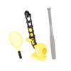 2 In 1 Baseball Tennis Pitcher Auto Pitching Machine Set with Baseballs Bat Tennis Racket Boys Girls Indoor Outdoor Sports Game