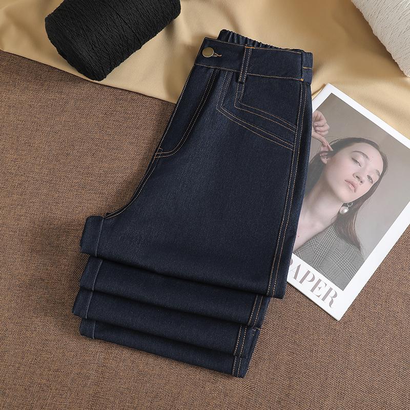 DIMANAF Toamnă Iarnă Mărimi Mari Pantaloni Femei Pantaloni Lungi Doamnă Mărimi Mari Largi Casual Partea de Jos Jeans Gros din Denim