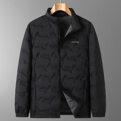 Winter 2025 Men's Plus Size Lightweight Down Jacket: Fashionable Stand-up Collar, Warm, Versatile, Loose Fit.