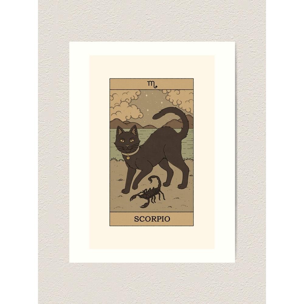 Tapestry art depicting a scorpion cat 75x100
