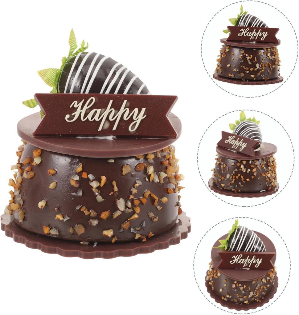 Modelo de Pastel de Simulación Pastel de Chocolate Realista Pastel de Mousse Artificial Postre Comida Falsa Decoración Fotografía Profesional Decoración de Mesa Pro
