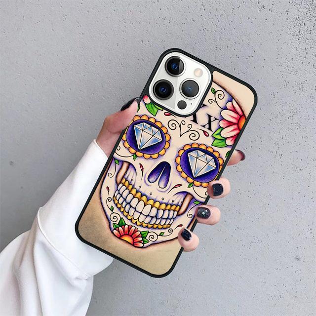 DIAMOND SKULL Phone Case Cover For iPhone 17 Air 15 16e 14 13 Pro Max 12 11 Pro Max Max Plus