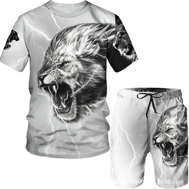 Liger Series 3D Printing Men's Casual Suit 2023 Summer New Adult Suit Spot Wholesale