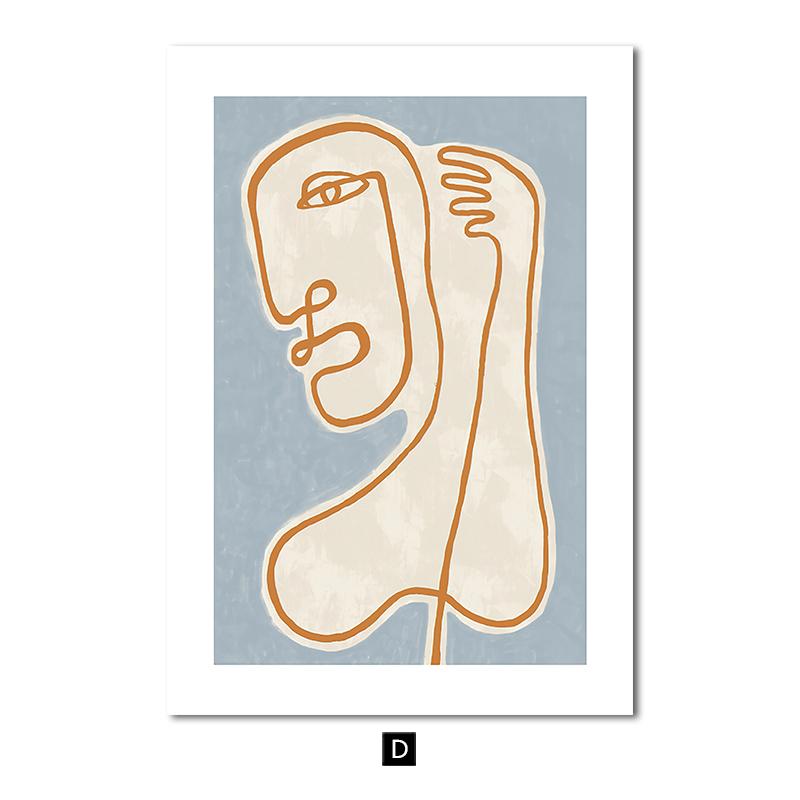 Retro Abstract Leaf Woman Body Line Canvas Painting Matisse Wall Art Posters And Prints Wall Pictures For Living Room Home Decor
