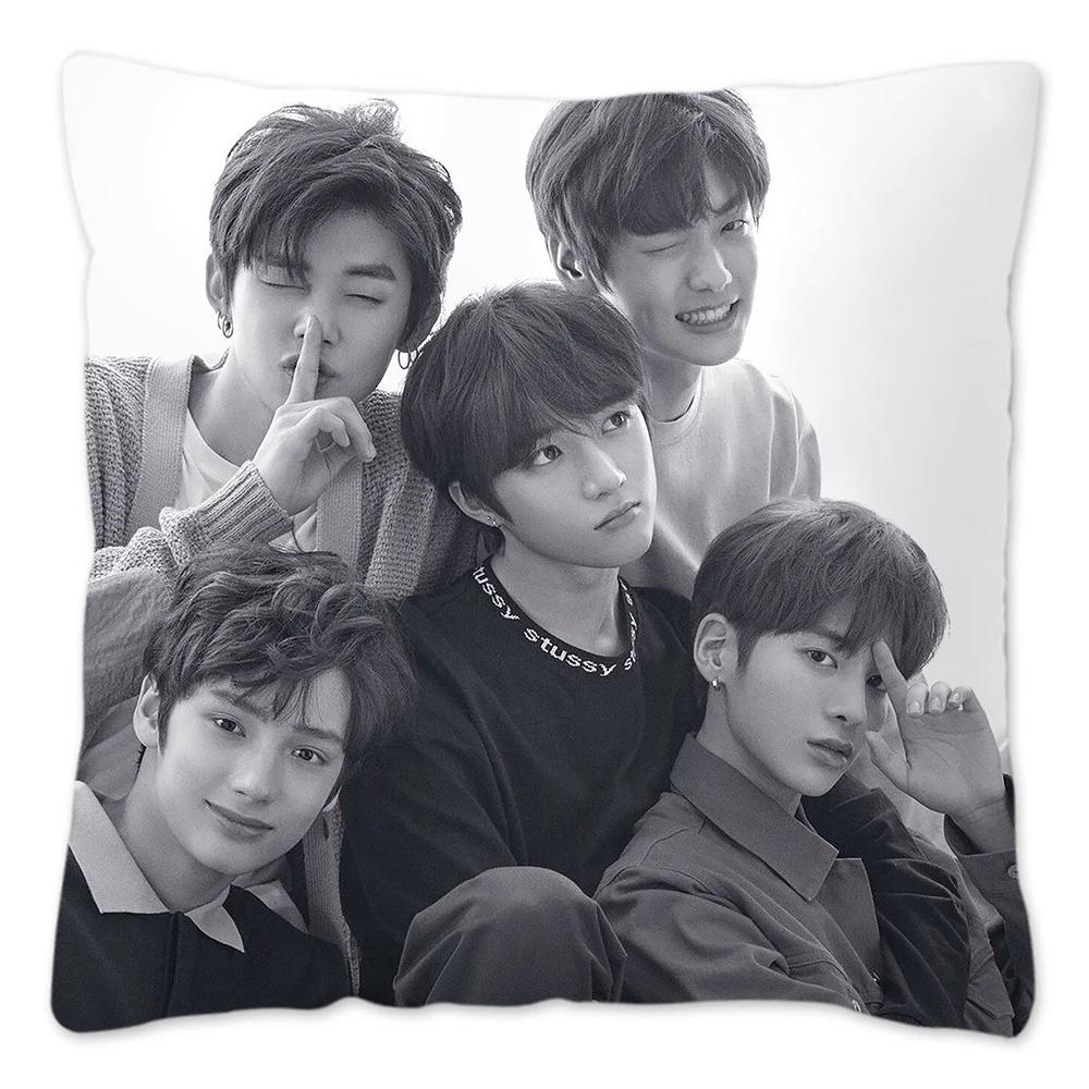 Koreanischer Kpop TXT Kissenbezug, wiederverwendbarer Kissenbezug für Sofa, Wohnzimmer, Harajuku Housses De Coussin