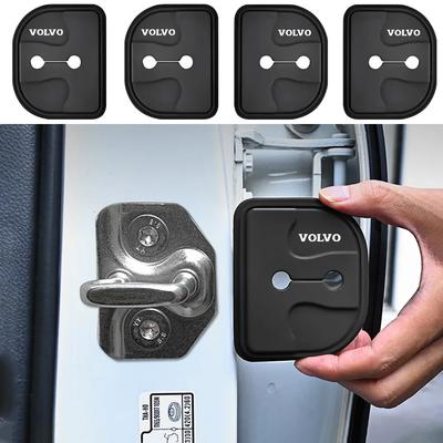 Car Door Mute Damping Cushion Silicone Door Lock Buckle Door Protective Cover For XC60 V50 V70 S90 Olestar XC40 S80 EX90