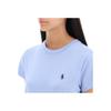 Polo Ralph Lauren Solid Color Crew Neck Short Sleeve T-Shirt Women Tops Sky-Blue 211898698SHIBL
