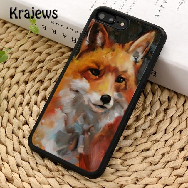 Krajews Snow Fox Animal Soft Phone Case Cover For iPhone 17 Air 16 15 14 Plus 11 12 13 Pro Max Coque Fundas