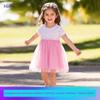 Little Maven European and American Style Summer Girls' Dress Cute Baby Princess Dress Short-Sleeved Kidsren's Gauze Dress