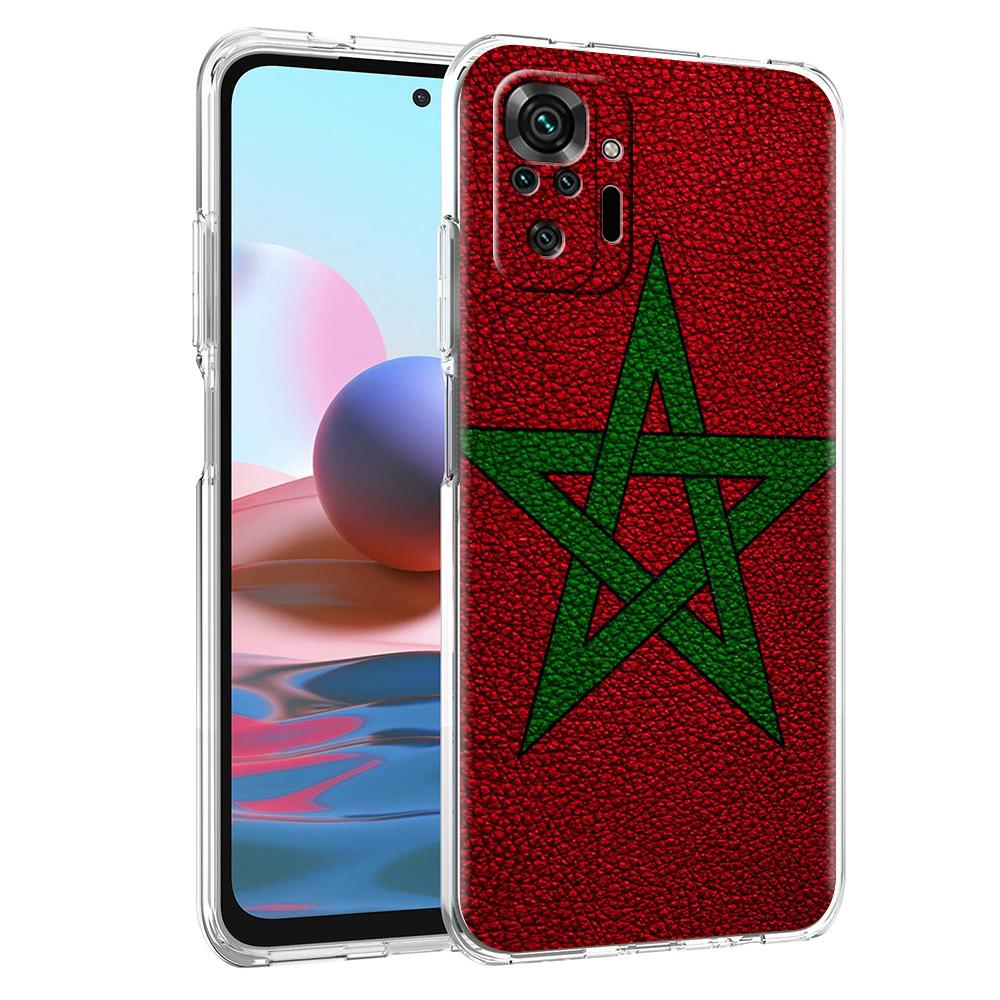 Phone Case For Xiaomi Redmi Note 15 14 5G 13 12 10 11 Pro Plus 4G 14C 13C 12C Soft TPU Cover Morocco Flag Soccer
