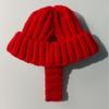 Headgear Ear-Exposed Pet Knitted Hat Warm Knitted Dog Ear Muffs Warm Earmuffs New Year