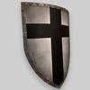 Mittelalterlicher Ritter-Schwarzkreuzschild Templer Stahl Kampfkrieger LARP Kampfpanzerschild Perfekt für Ausstellung und Kampf