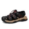Large size beach shoes new summer breathable leather sandals men's outer bag head outdoor casual wading shoes