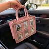 Fashionable Women's Tote Bag with Unique Cat Elf Illustrations and Adjustable Strap