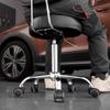 Shop Stool Adjustable Garage Seat 300 Lbs Load with Backrest & Wheels