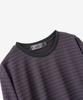 Bastic Texture Stripe Long Sleeve_Black / Purple