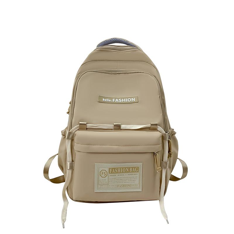 Schoolbag Mori Black and White Versatile Solid Color Backpack Women's Japan and Korea Fashion Schoolbag Men's High School Backpack Women's Backpack 