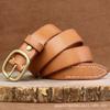 Women's Belt Leather Pin Buckle First Layer Cowhide Retro and Fashion All-Matching Trendy Korean Style Jeans Belt