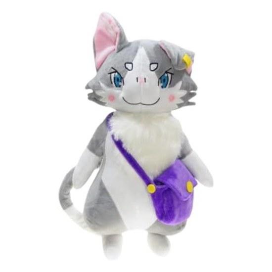 ReZero Emilia Plush Toy Pack Cat Hugging Pillow Goods Stuffed Animal Portable Gift Cotton Products Support Items Present Unofficial (22CM) Parallel