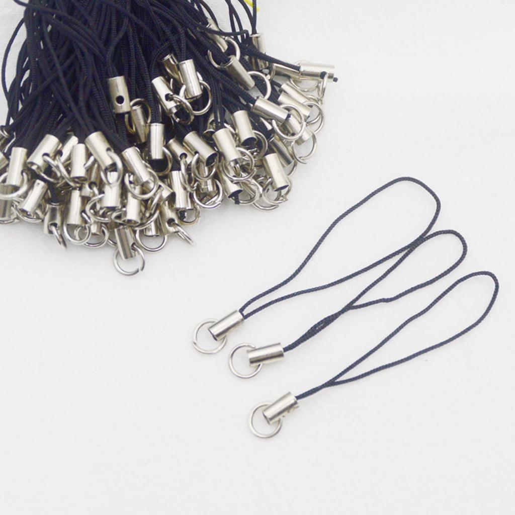 DIY Phone Lanyard Kit Phone Rope Phone Pendant Polyester Phone Chain Suitable for USB Drives MP3 Players Jewelry Making