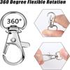 100Pcs Flexible Key Chain Clip 360 Degree Rotating Rotating Key Chain  Keychain Accessories