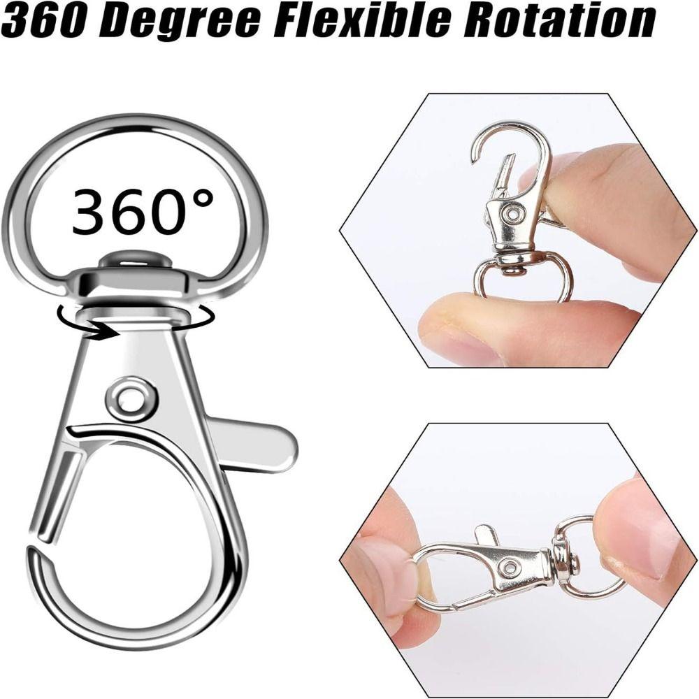 100Pcs Flexible Key Chain Clip 360 Degree Rotating Rotating Key Chain  Keychain Accessories