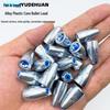 Cross Alloy Bullet Lead Set, Plastic Core Carbon Steel, Texas Rig Sinker, 25-Piece Pack