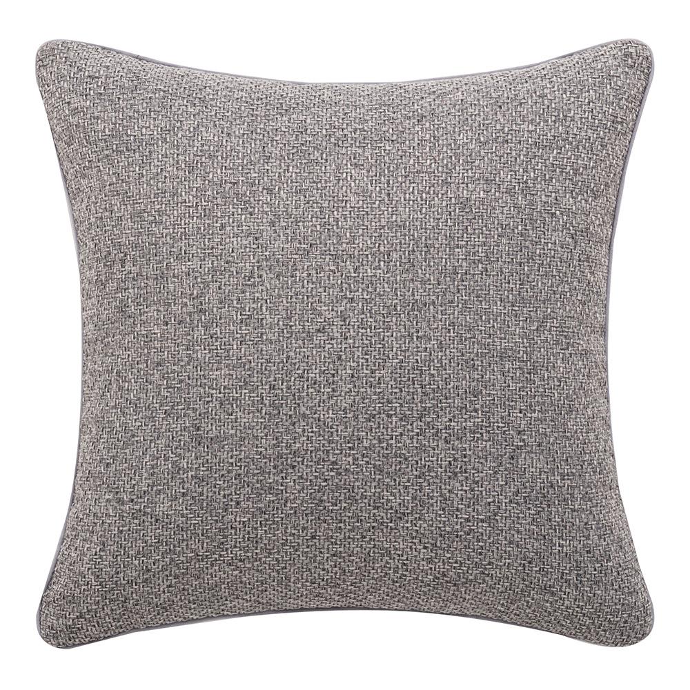 Ins Style Simple Plain Color Imitation Cotton Linen Splicing Pillow Case Bedside Sofa Edge Pillow Case Can Be Detached and Washed