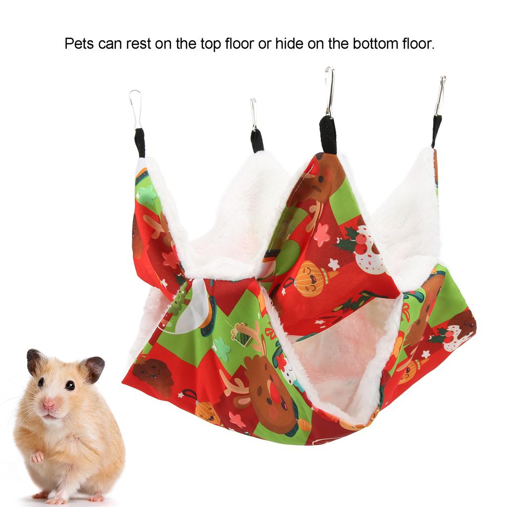 Hamster Double Layer Hammock Ing Bed Small Pet Cage Hammock for Hamster Guinea