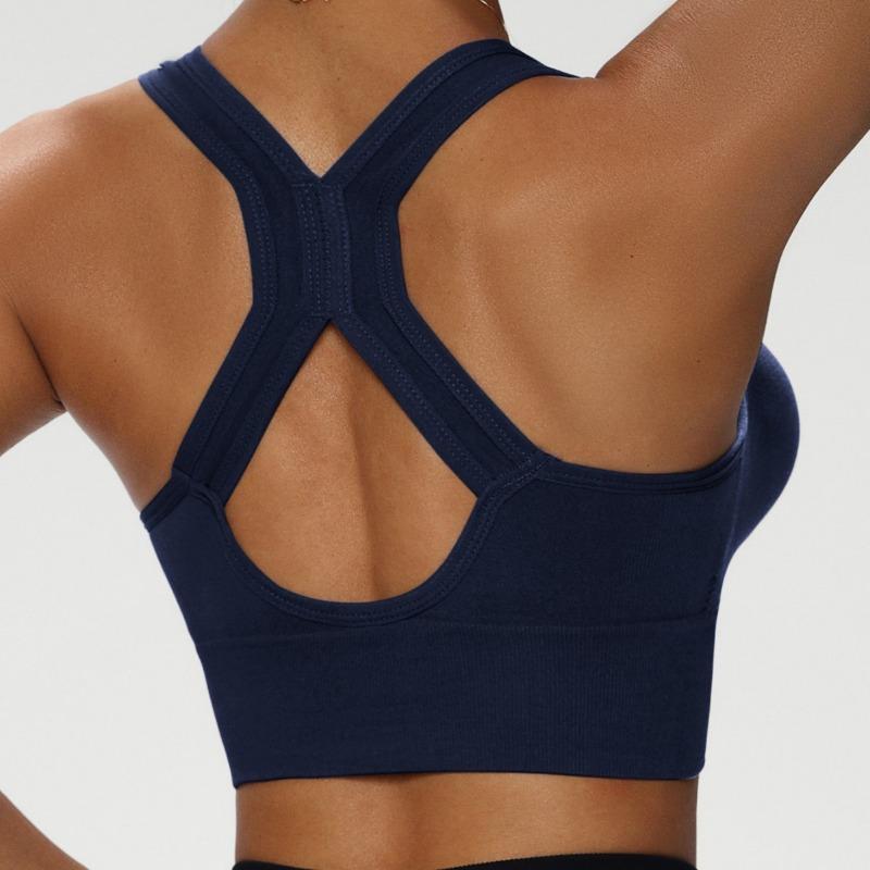 Plus Size Sports Bra, Back Beauty Design, Push Up Anti Saggy Yoga Bra, Seamless Fitness Running Workout Bras for Women