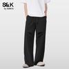 Baleno S&K Men's Twill Pleated Wide-Leg Casual Pants
