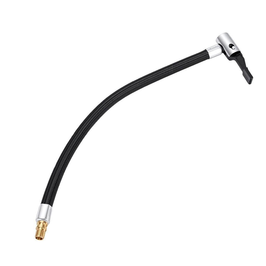 Tire Inflator Extension Tube 30cm Length Self Locking Air Nozzle Air Tire Inflator Pump Hose with M6 M8 Adapter