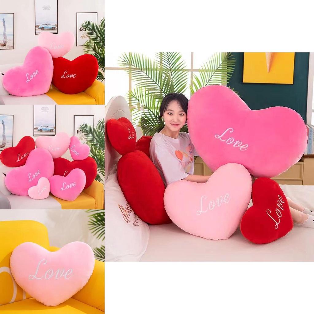 Cute Heart-shaped Plush Pillow For Girls Decorative And Soft Gift For Qixi Festival