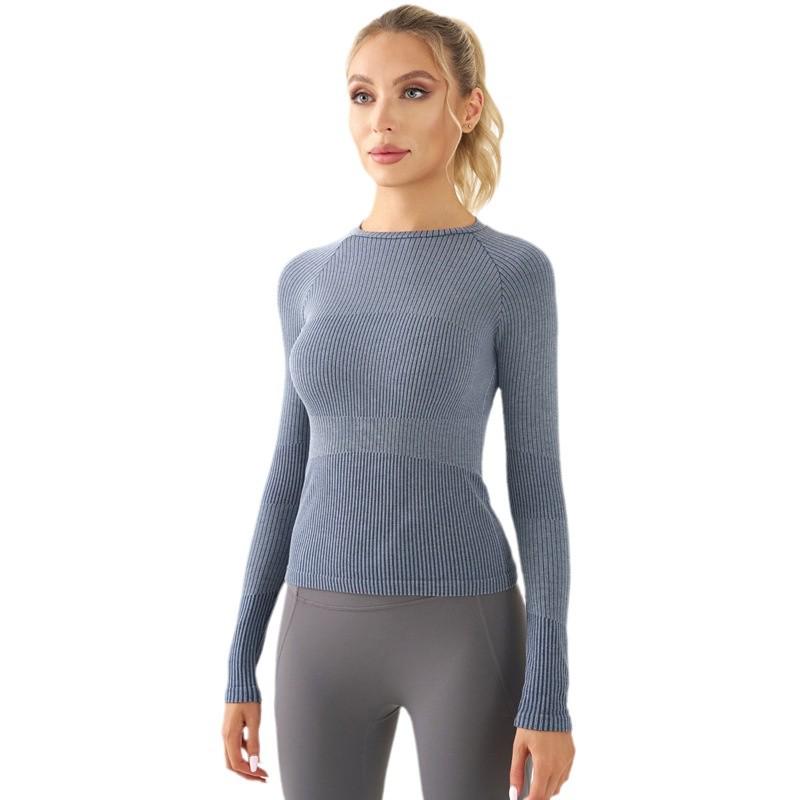 Autumn/Winter Long-Sleeve Yoga Top: Slim, Breathable Modal Cotton Body Shaper for Running and Fitness.