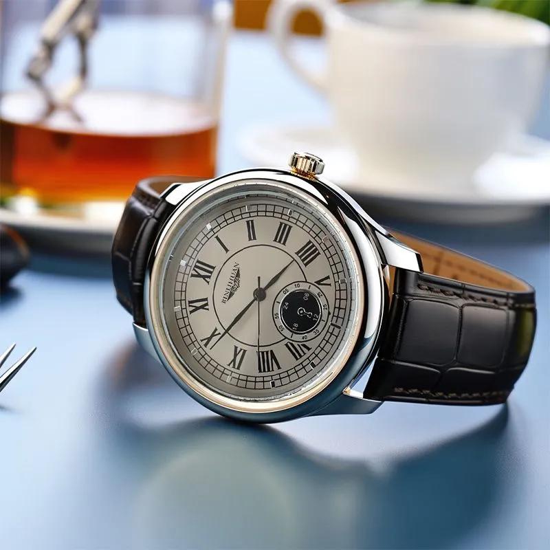 Wristwatch Business Watch for Men Quartz Clock Leather Watches