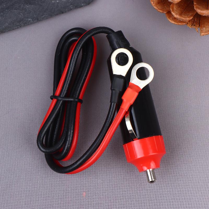 Autostromversorgungs-Wechselrichterkabel 50 cm Auto-Zigarettenanzünder-Stecker Kabelbuchse Mit Batterie-Augenterminal-Anschluss