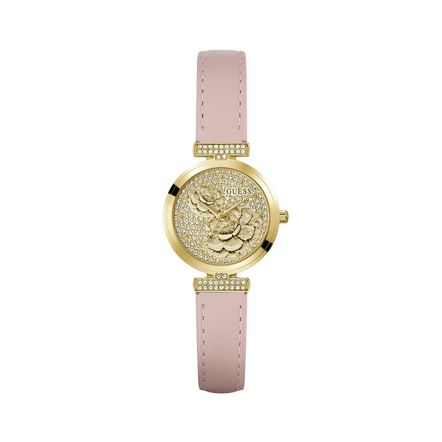 [GUESS] Pink Leather Array (GW1046L2) Women s Watch