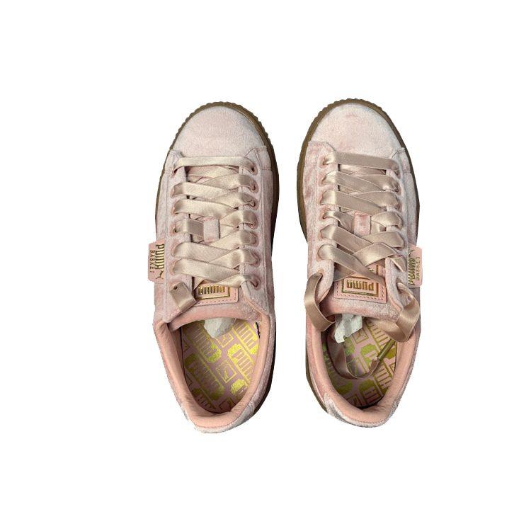 PUMA Suede Platform Pink Skateboarding Shoes Pink Women's 366721-02